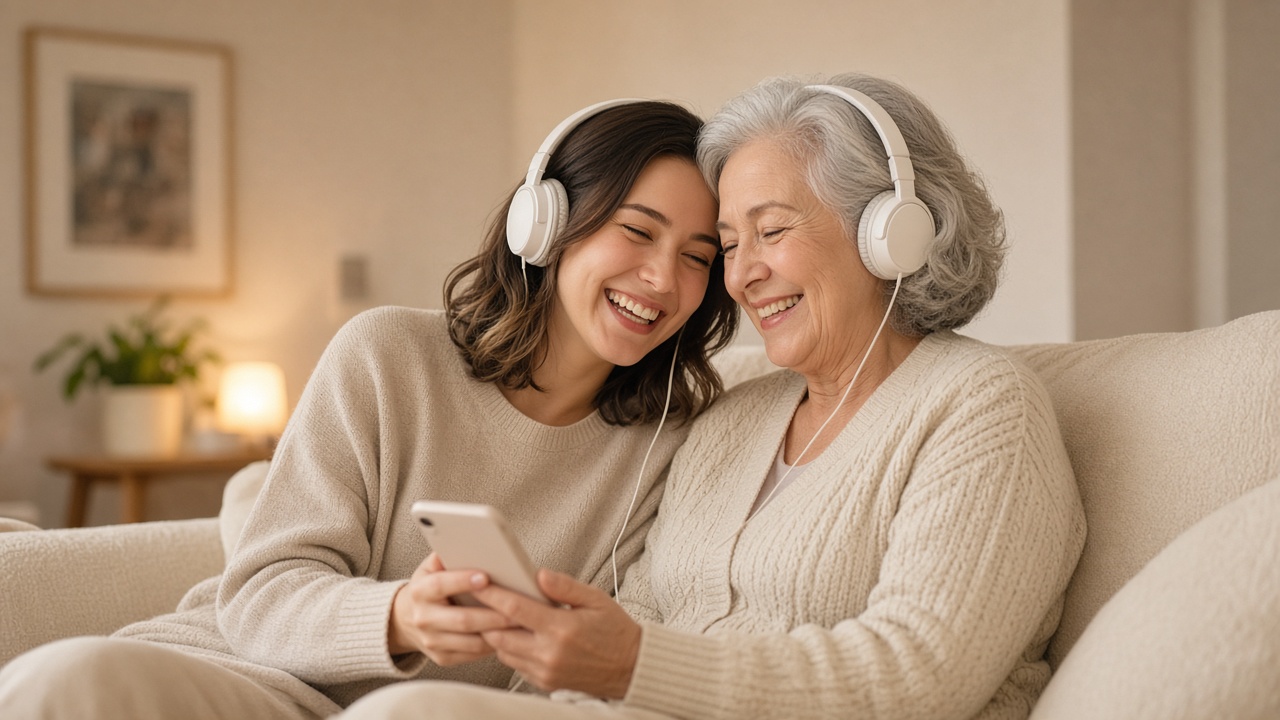 A family listening together