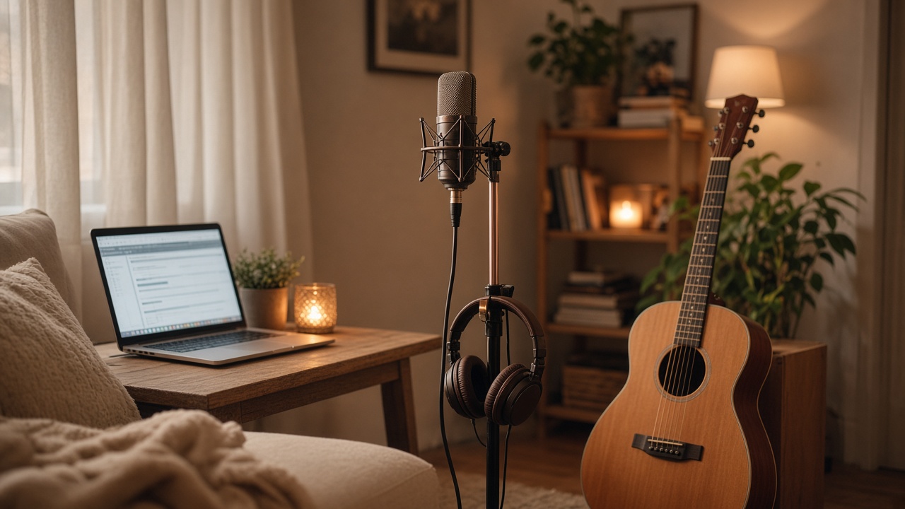 A song taking shape in the studio